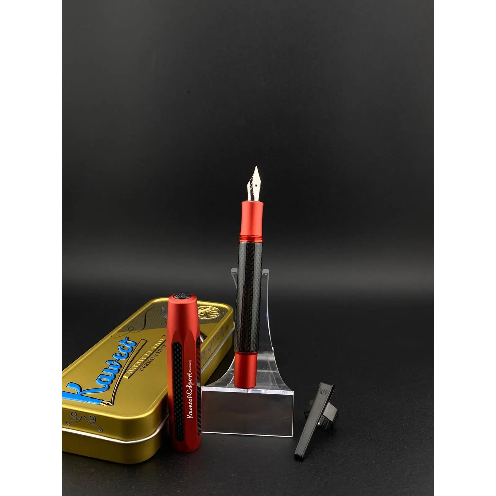 Pluma Kaweco Ac Sport Carbono Roja