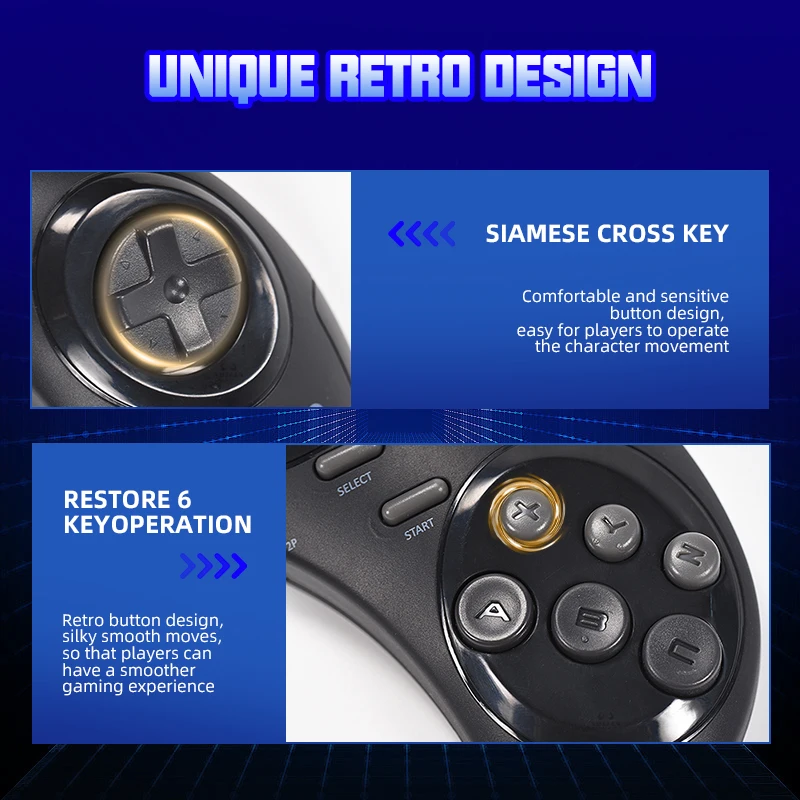 Consola MD inalámbrica 4k de 16 bits para videojuegos, para Everdrive SEGA NES FC Genesis Mega Game Stick, sistema Retro, juego de TV Dendy
