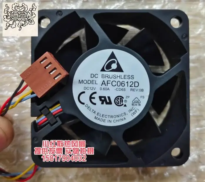 

Ltsf For Delta Electronics AFC0612D DC 12V 0.60A 60x60x25mm 4-Wire Server Cooling Fan