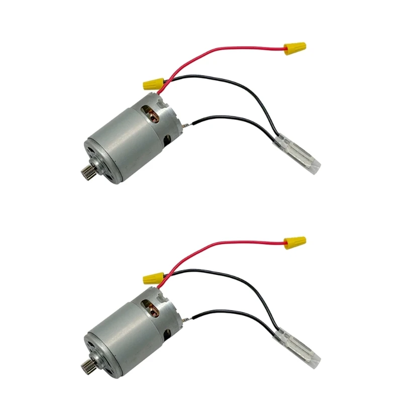 02DC Chainsaw Motor Part For Repair Installation, 21V Replacement Motor With Metal Housing And 14-Tooth Gear Layout