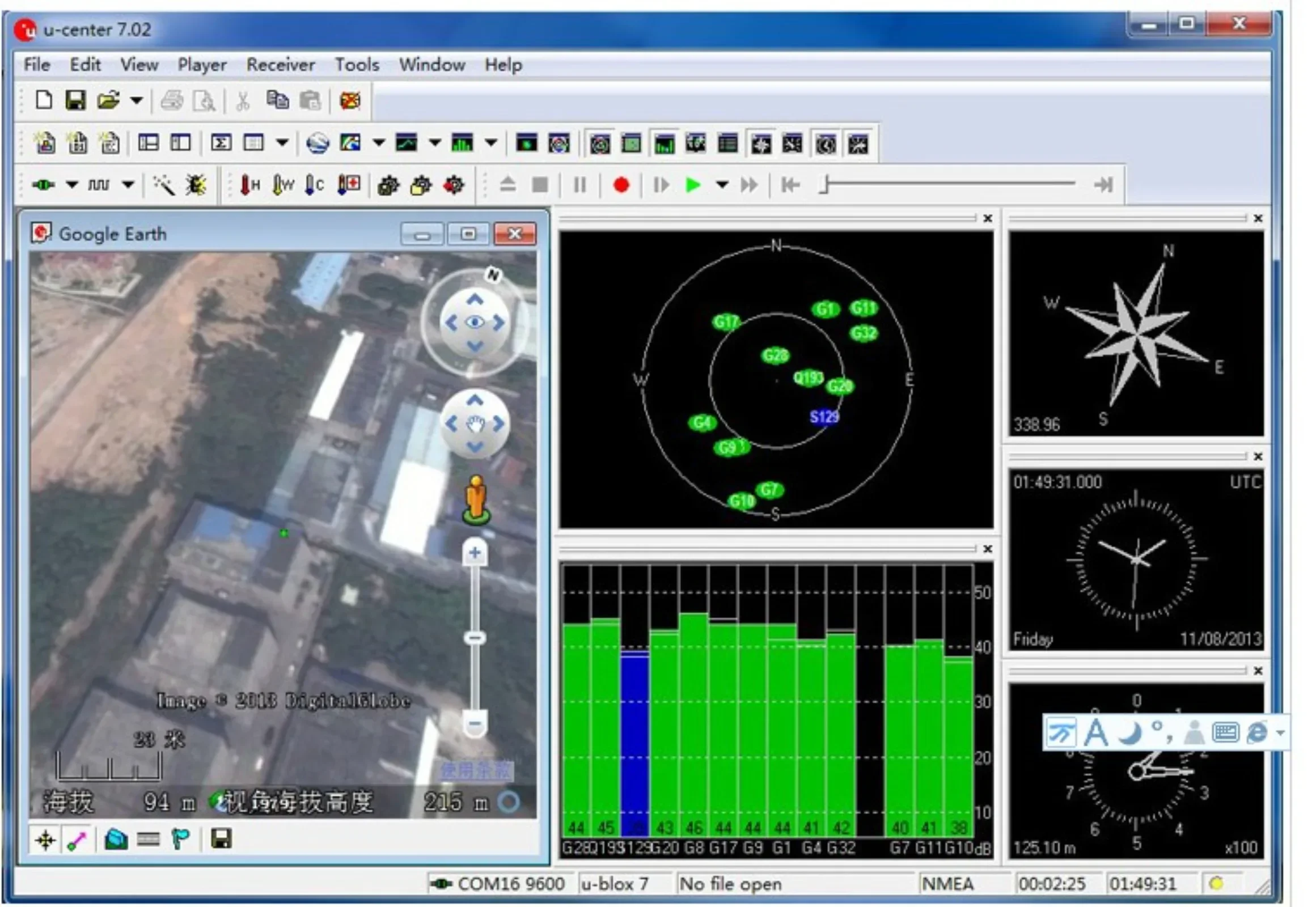 Imagem -06 - Módulo Receptor de Navegação Gps Gps Usb Gps Gps Antena Montagem Remota Suporte para pi Framboesa Terra Janelas Vk162