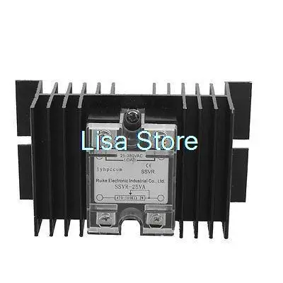 25A 25-380V AC SSR Solid State Relay Voltage Resistance Regulator + Heat Sink