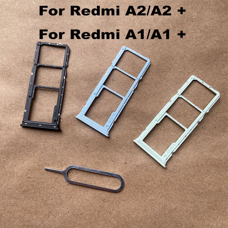 New For Xiaomi Redmi A1 /A1 Plus Sim Card Tray Slot Holder Socket Adapter Connector Repair Parts Replacement A2 +