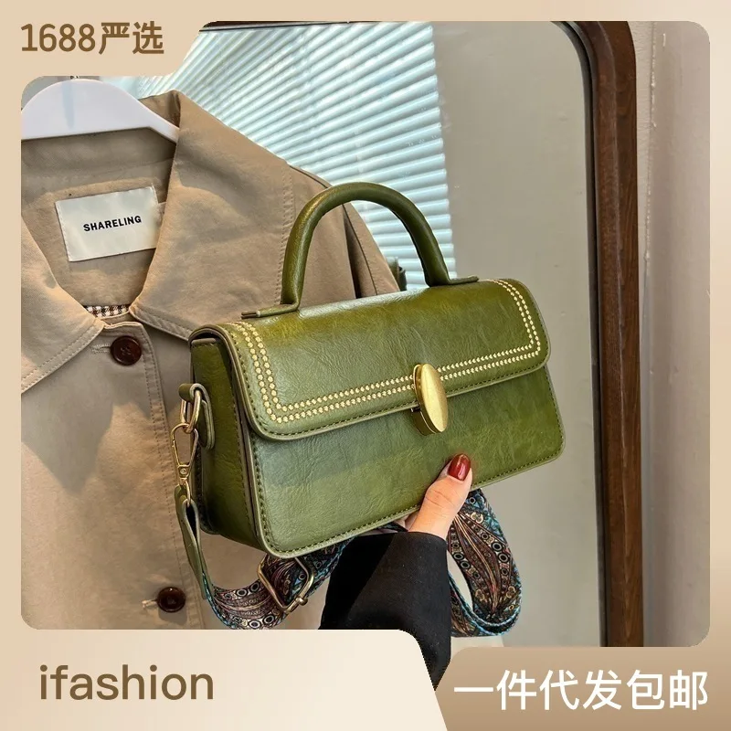 

Advanced Texture 2023 Autumn/Winter New Crossbody Bag Women's Popular Versatile OneShoulder Handheld Small Square bags for women