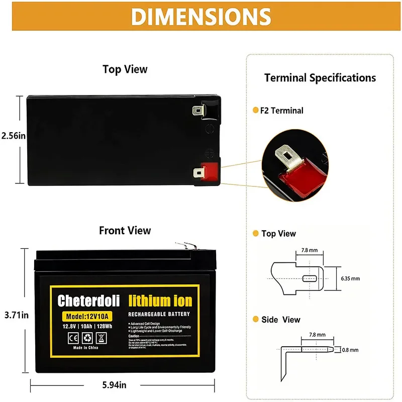 18650 12V 20Ah 10Ah 8Ah 6Ah Lithium li-ion Rechargeable Battery Pack for Kids eElectric Cars toy Sprayer Scale Access Control