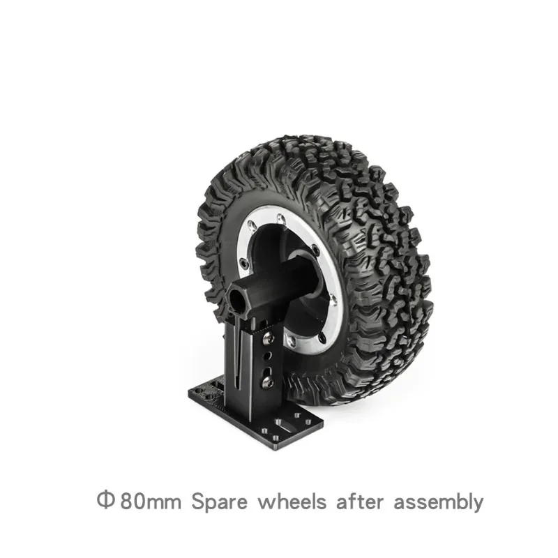 Ersatzreifenhalterung, höhenverstellbar, 80–140 mm, für 1/10 1/8 Emulationsmodell, Klettern, Fernbedienung, Auto, Upgrade, DIY-Zubehör