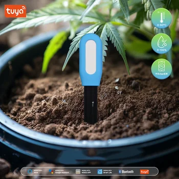 투야 스마트 블루투스 토양 테스터, 온도 및 습도 계량기, 온도 습도계, 정원 자동화 관개 감지기, 2 인 1