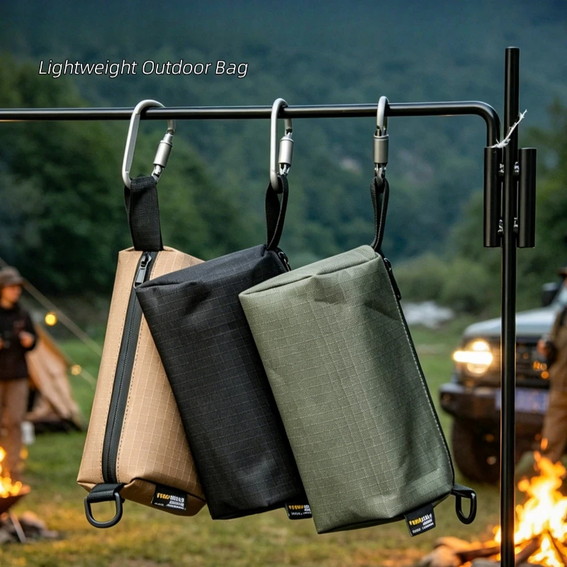 Tactical Molle EDC Pouch, Waterproof Handheld Camping Storage Bag,Outdoor Hanging Sundries Organizer for Hiking Travel Men Women