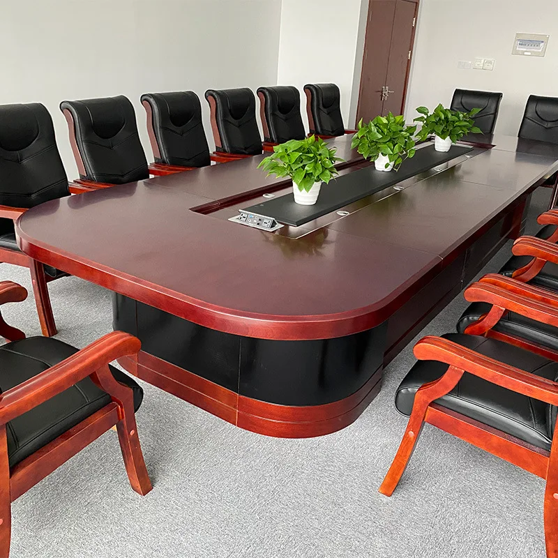 Modern minimalist conference table, long table negotiation conference table, oval paint