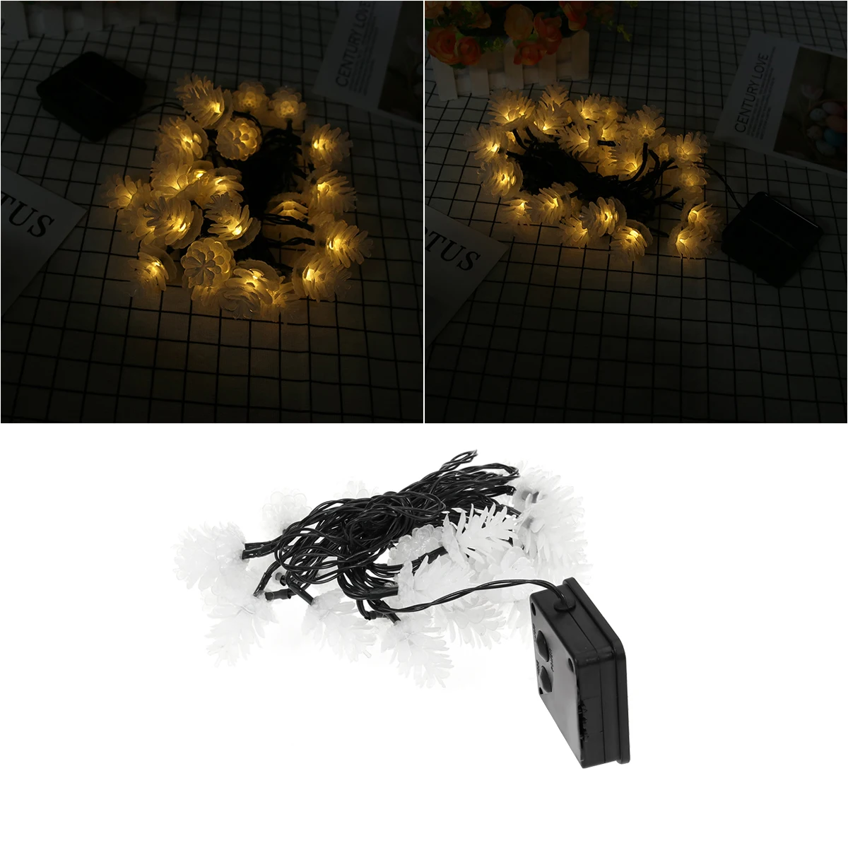 

6.5m Solar String Lights Waterproof LED Fairy Cones Decorative Christmas Outdoor Lighting Pergola Trees Holiday