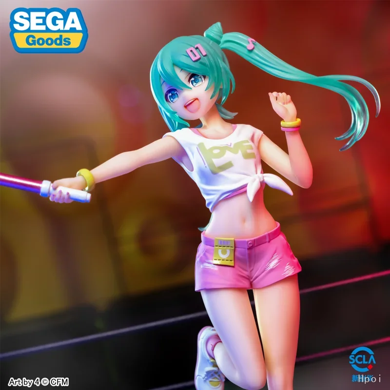 SEGA Original Luminasta 16th Anniversary Call Hatsune Miku Anime Action Figure Toys for Boys Girls Kids Children Birthday Gifts