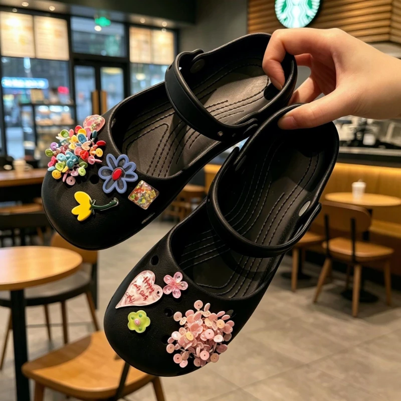 Fashion DIY bead flower croc c - Women'S Accessories Crocs ulasan dan harga