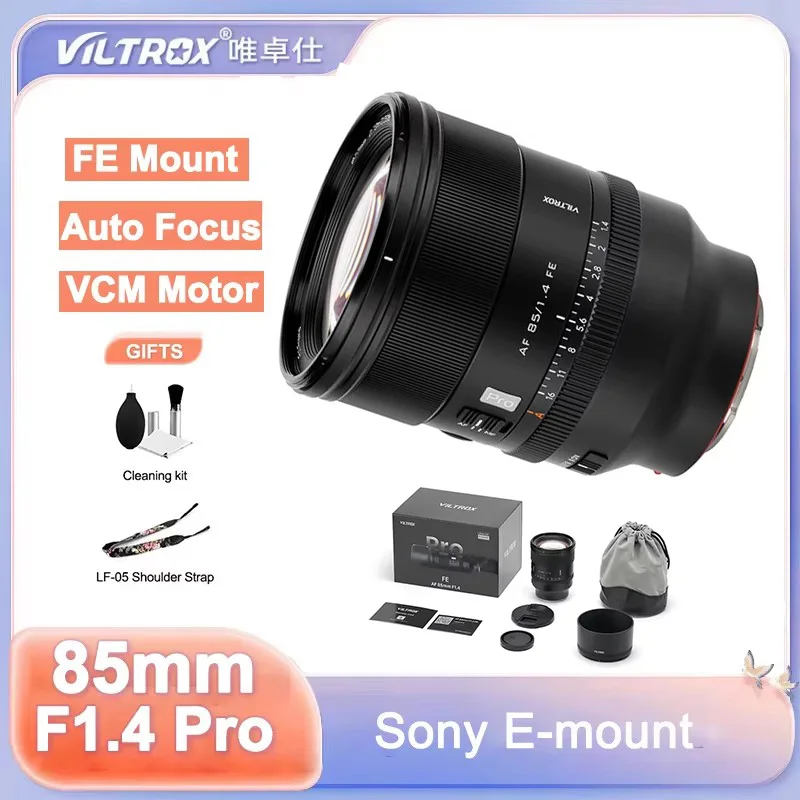 VILTROX 85 مللي متر F1.4 PRO التركيز التلقائي فتحة كبيرة عدسة صورة كاملة الإطار لسوني zve10 a7iii a6400 a6700 fx30 a7iv A7CR E Mount