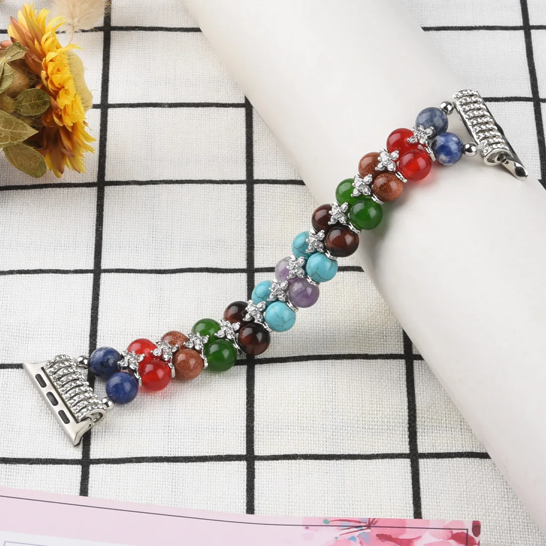 Pearl Elastic Strap for Apple Watch Ultra 2 49mm 10 9 8 7 46mm 45mm 41mm Bracelet Wristband for iWatch 6 5 4 3 SE 44mm 42mm 40mm