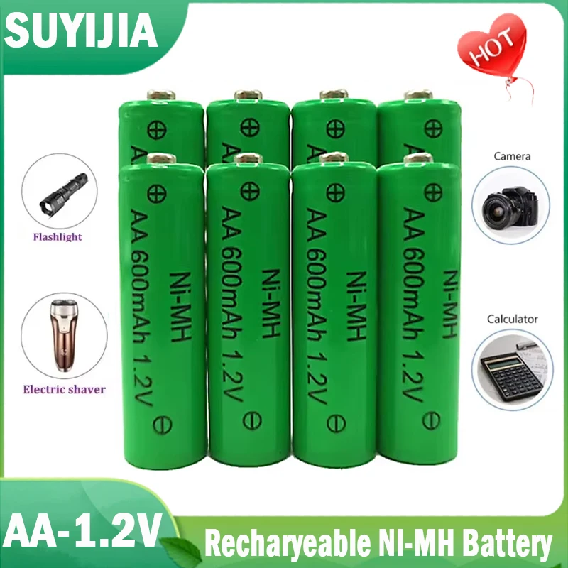 

AA Battery 1.2V 600mAh Ni-MH Rechargeable Battery for Camera Electric Toys MP3/MP4 Flashlights Remote Controls Electric Shavers