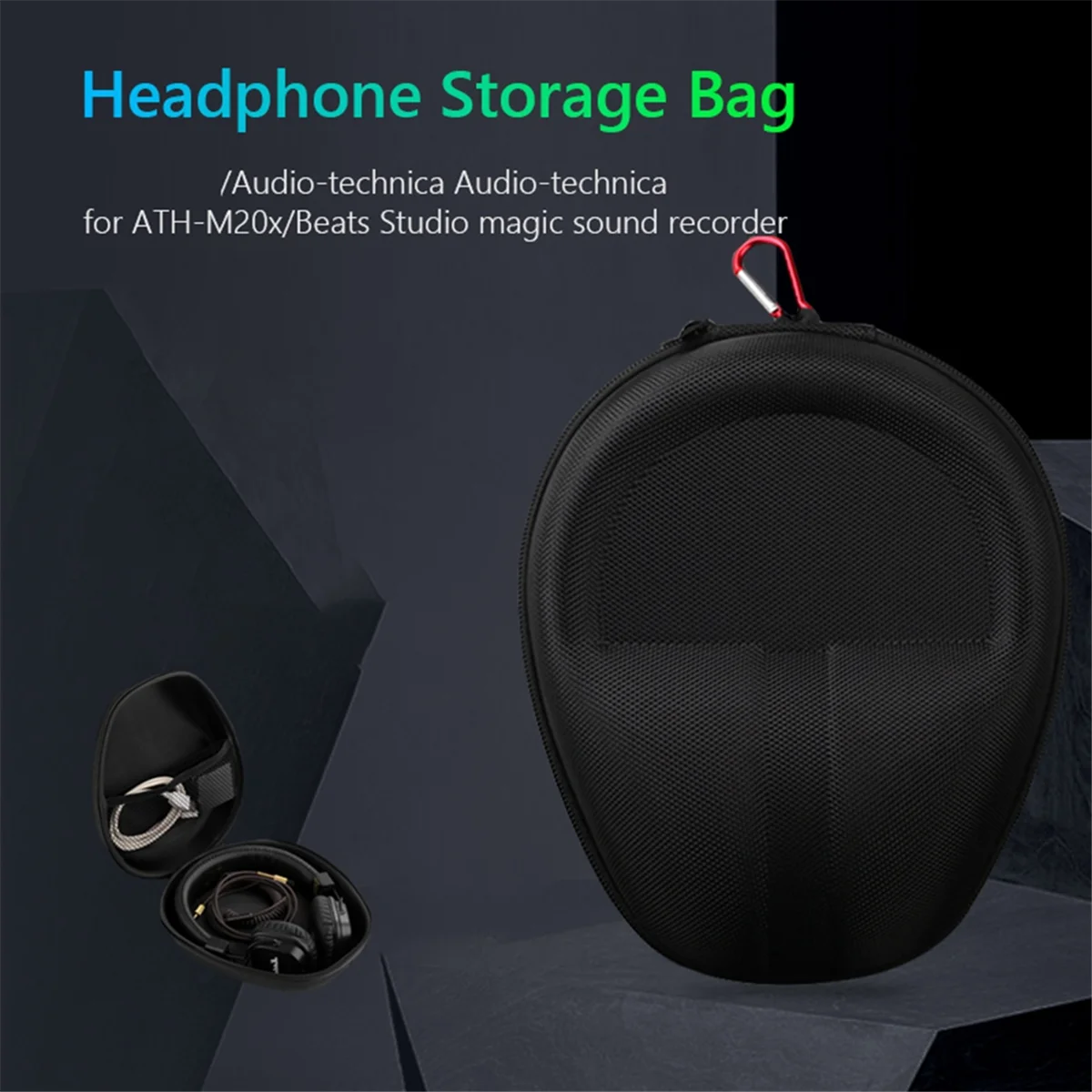Hard EVA Travel Carrying Case Bluetooth Headset Storage Bag Cover for WH-CH720N WH-CH520N WH-1000XM4 Headphone(B)