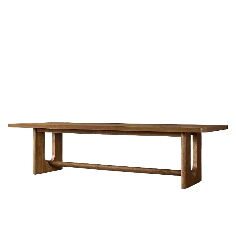 

American all-solid wood conference table, medieval rectangle, desk log, negotiation desk