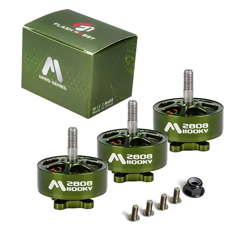 4 szt. Flashhobby M2808 2808 1100KV 3-6S Bezszczotkowy Silnik Wysokiej Prędkości do Długodystansowych Dronów Wyścigowych RC FPV i Modeli RC