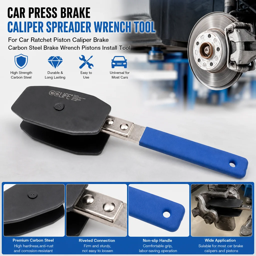 Auto-Bremssattel-Spreizschlüssel-Werkzeug für Auto-Ratschenkolben-Bremssattel, Bremsen aus Kohlenstoffstahl, Bremsen-Schlüssel, Kolben-Installationswerkzeug