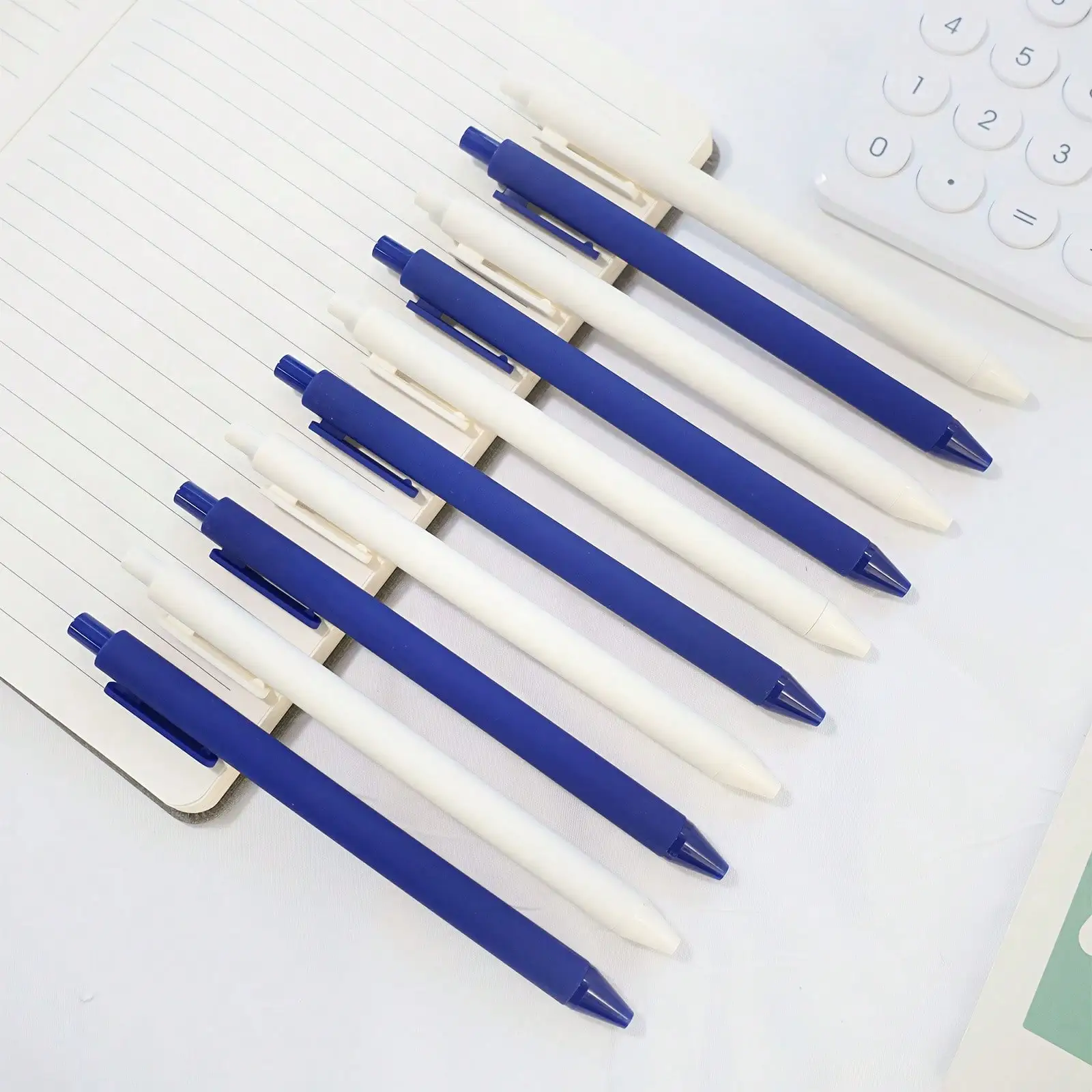 24 Pieces/set Ballpoint Pen with Blue Ink, Light and Portable, 1.0 Mm Tip, Pleasant Writing Suitable for Office and As A Gift