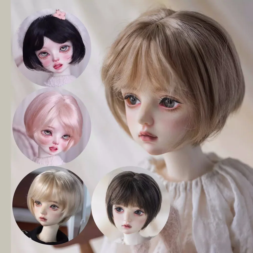 BJD doll wig suitable for 1/4 size fashion versatile new super soft silk/soft silk bangs short tomboy nifty delicate wig