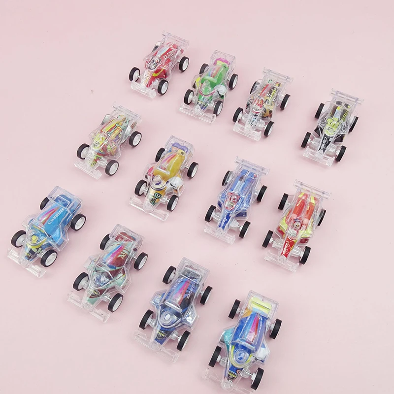 5 Stück Kinder Cartoon Mini transparent zurückziehen Gleichung Auto lustige Kindergarten Belohnung Spielzeug Jungen Puzzle Urlaub Geburtstags geschenk