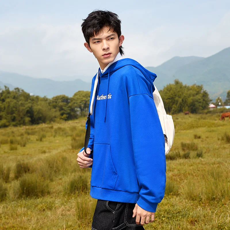 Semir Sweatshirt Men Thin Blue Long-Sleeved T-Shirt Hooded Hoodie 2022 Autumn New Couple Casual Tops