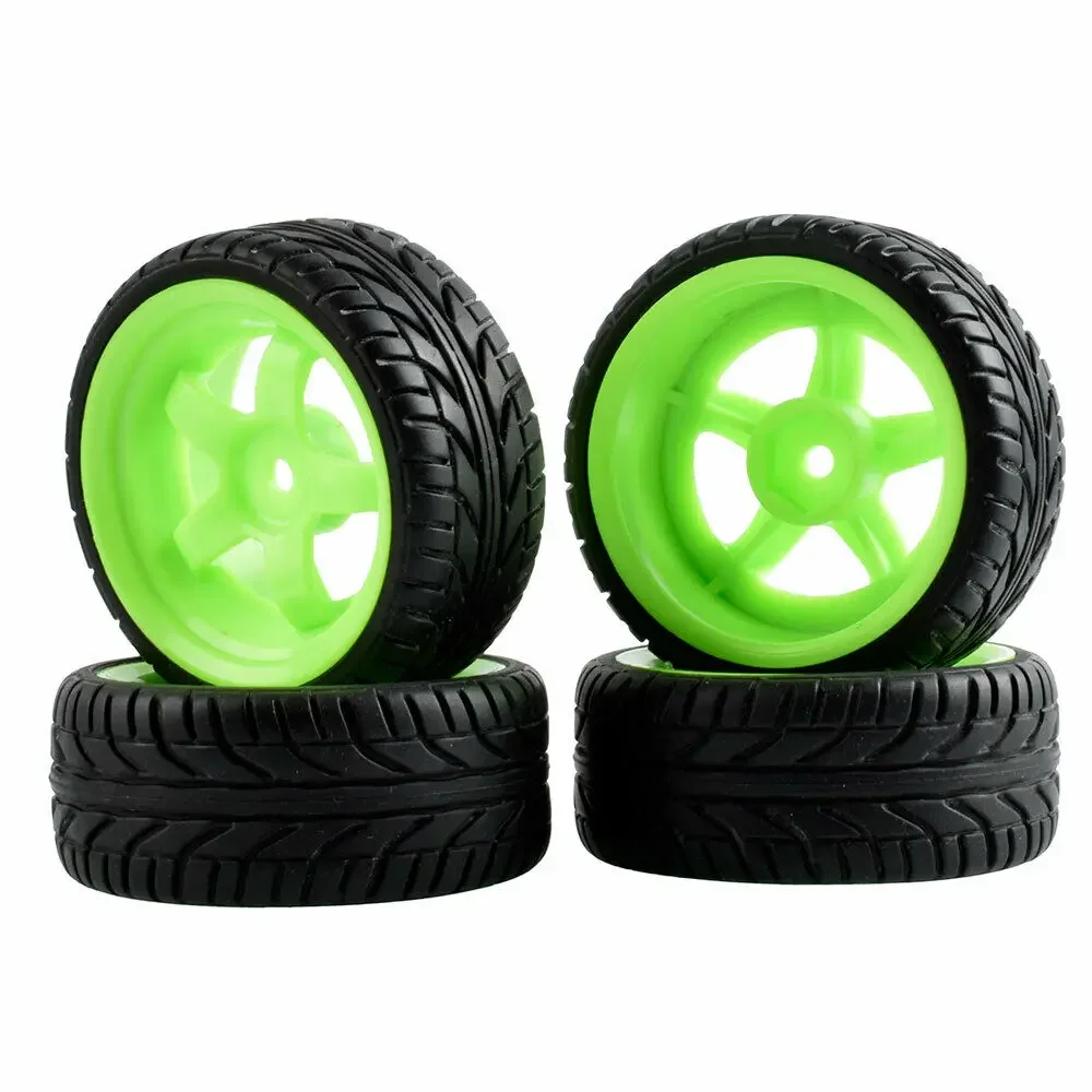 RC 6030-6094 Grip Tires 26mm With Wheel sets For HSP HPI 1/10 1:10 On-Road Speed Car