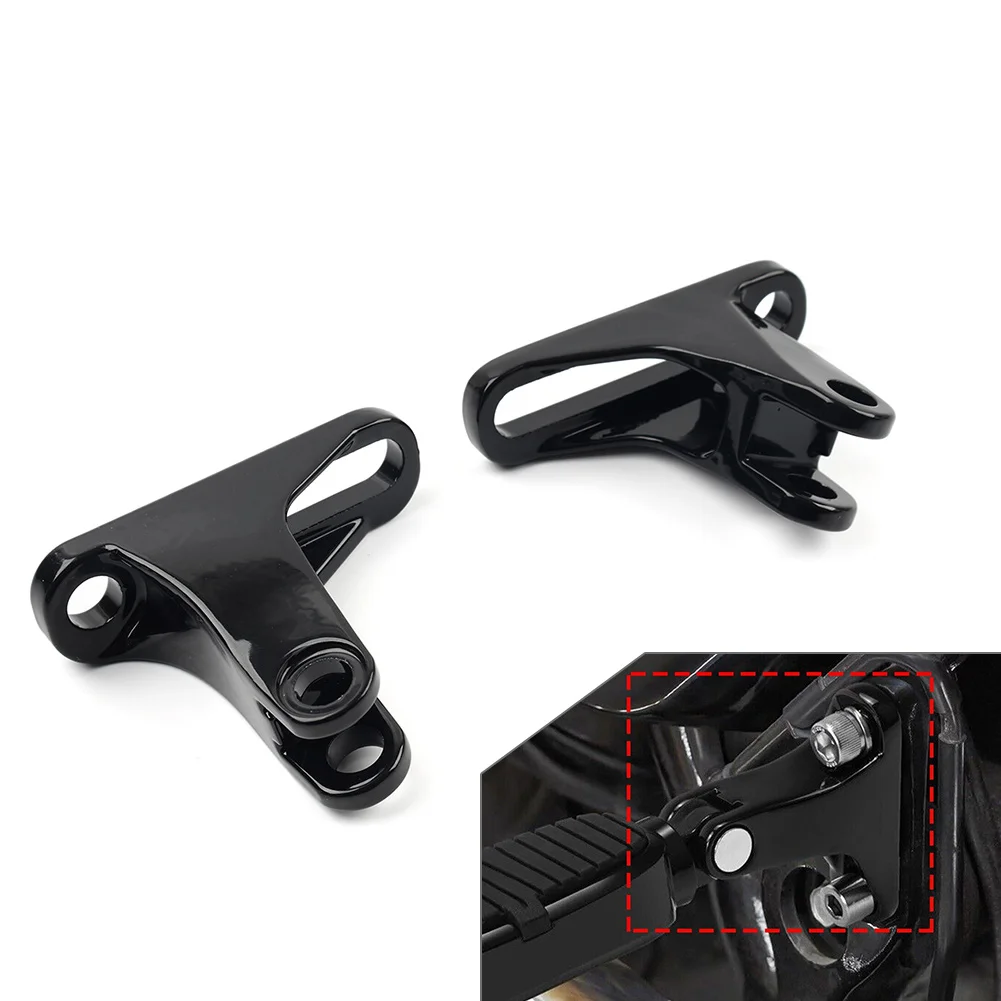 Passenger Rear Footpeg Mounting Mini Kit For Harley Touring Models 1993 1994+ Aluminum Black