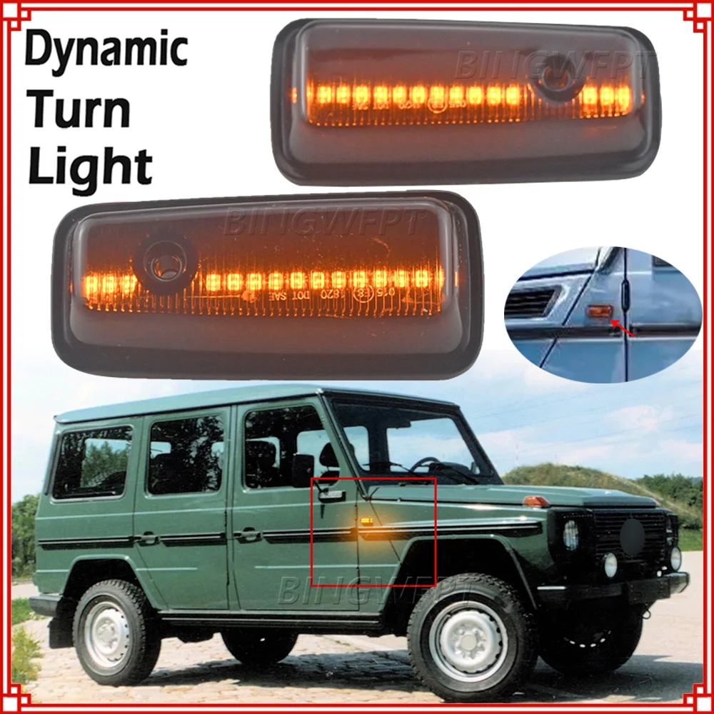 Car LED Blinker Sequential Lamp Dynamic Side Marker Turn Signal Light For Mercedes Benz G-Class W460 W463 W461 G500 G550 G55 G63