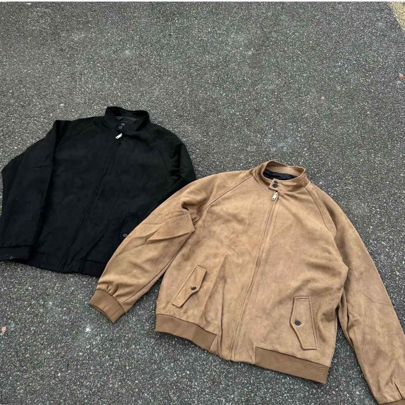 

Мужская винтажная замшевая куртка American Sle, весенне-осенняя, свободного кроя, повседневная, универсальная, для пар, топ Harlan G9, на молнии