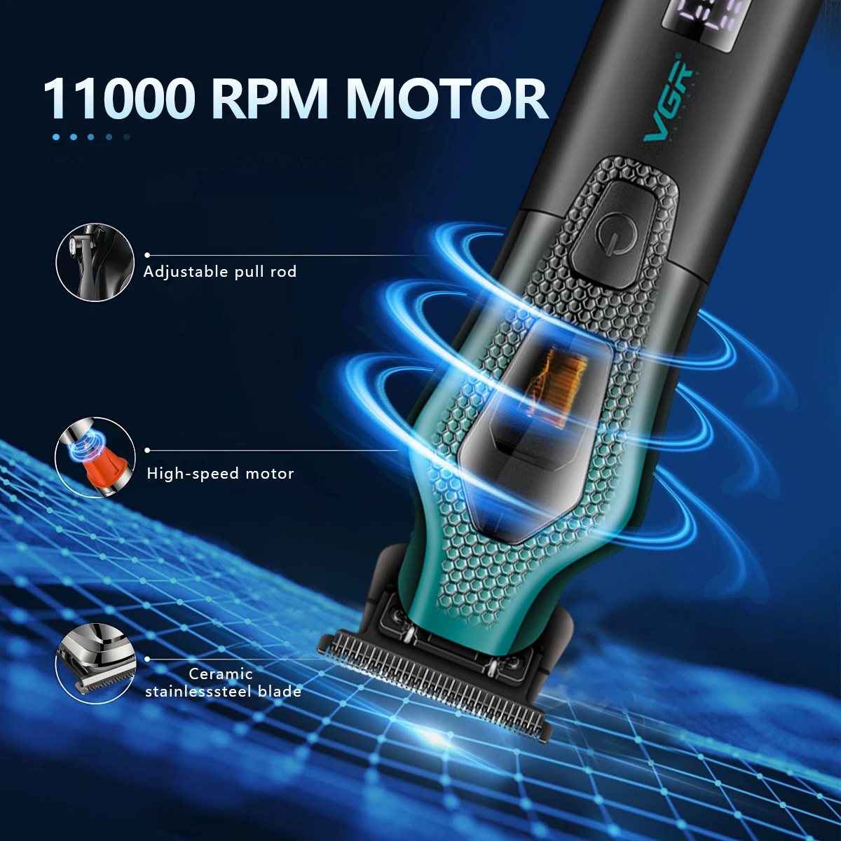 VGR 271 997 Juego de cortapelos para hombre, máquina de corte de pelo de 10000 Rpm, cortapelos de alta calidad, juego de peluquero profesional para hombre 41