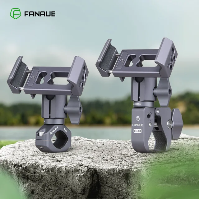 FANAUE Uchwyt na telefon Stop aluminium 360 °   Uniwersalny uchwyt rowerowy na telefon do telefonów komórkowych 72-100 mm iPhone Xiaomi Samsung HUAWEI