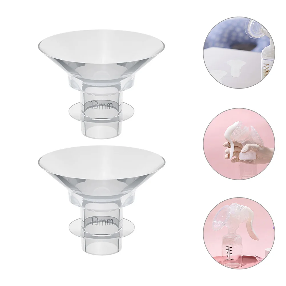 

2Pcs Breast Pump Flange Inserts Silicone Anti-Wear Replacement Parts for Electric Wearable Breast Pump Clear Flexible Washable