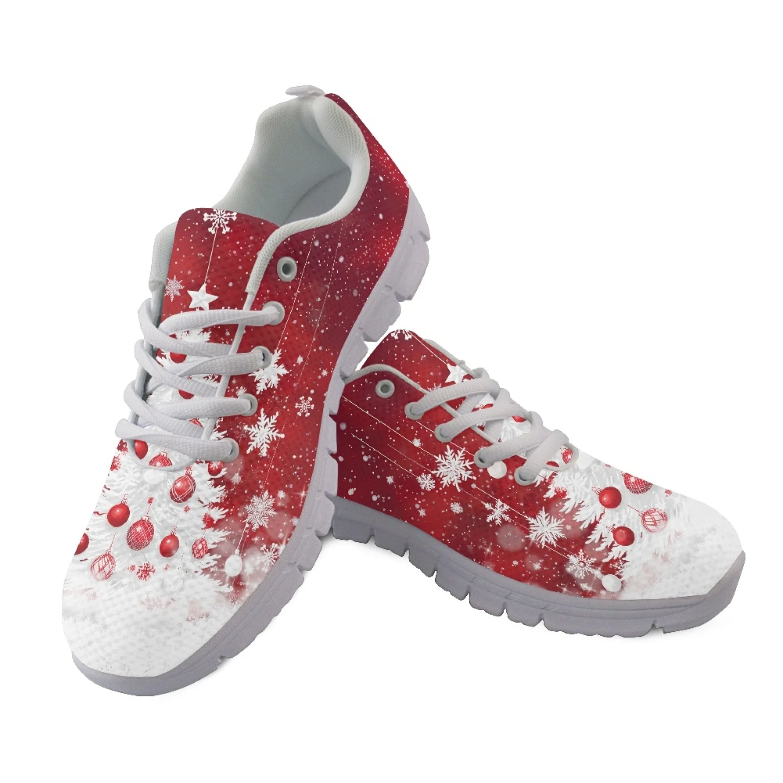 Coloranimal Merry Christmas Running Shoes Training Athletic Sport Shoes for Women Low Top Running Sneakers