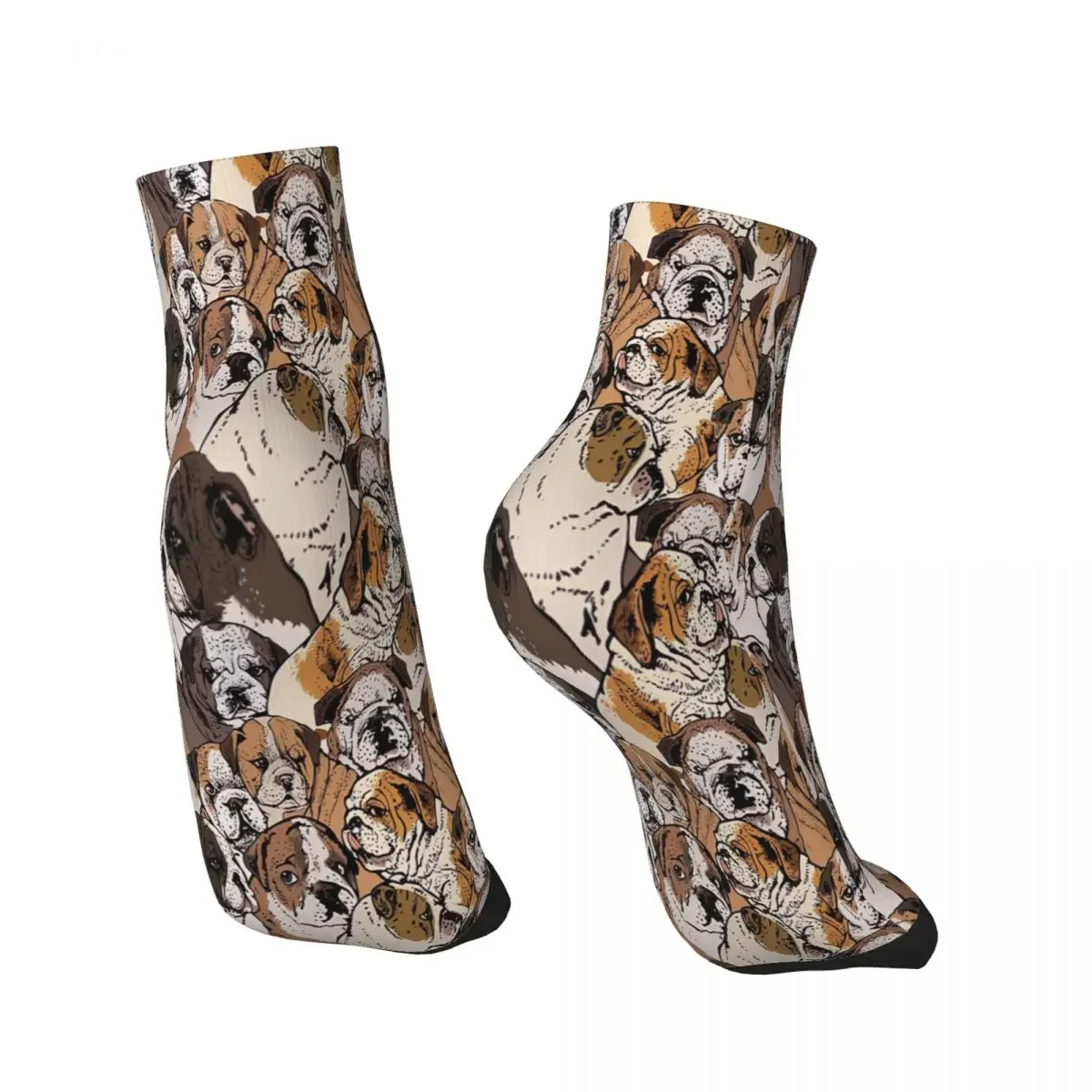 Calcetines tobilleros de Bulldog Inglés para hombre y mujer, medias de verano, Harajuku, Social