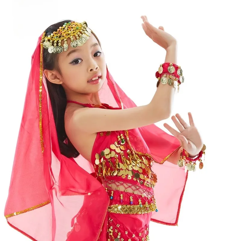 Детский браслет по индивидуальному заказу, одежда для танца живота, аксессуары, ювелирные изделия, аксессуары для рук, шифоновый подвесной браслет с монетами