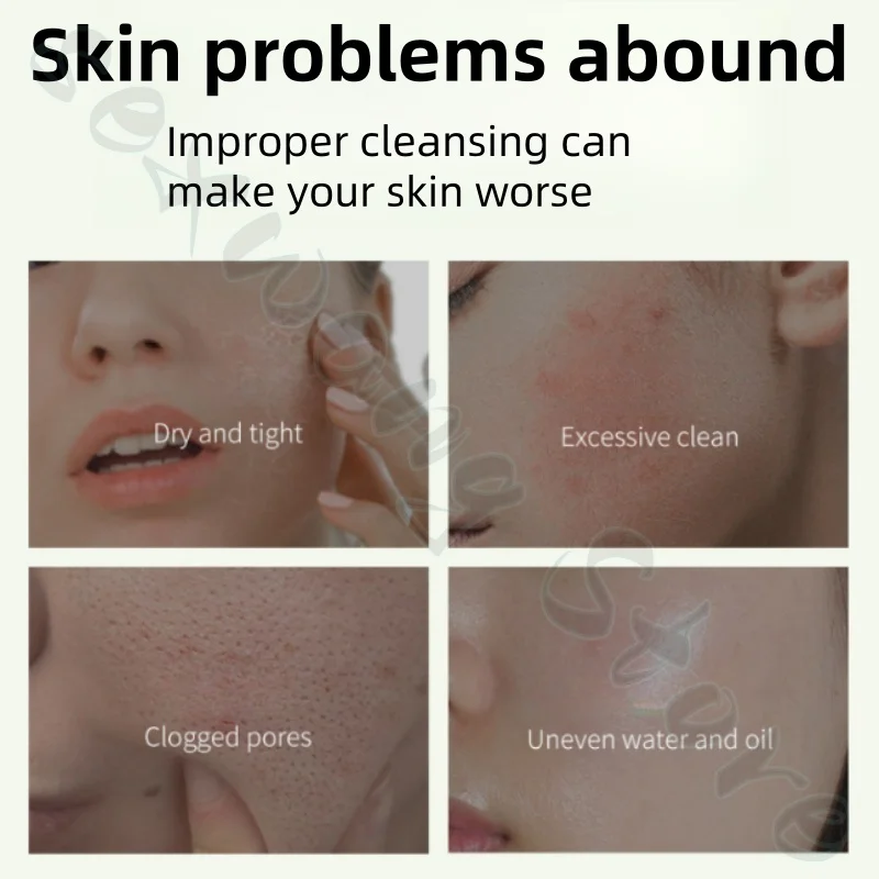 منظف MSMEESHU مرطب ومنعش وغير ضيق للتنظيف العميق بالأحماض الأمينية منظف للوجه بشرة رقيقة ومهدئة 100 جرام