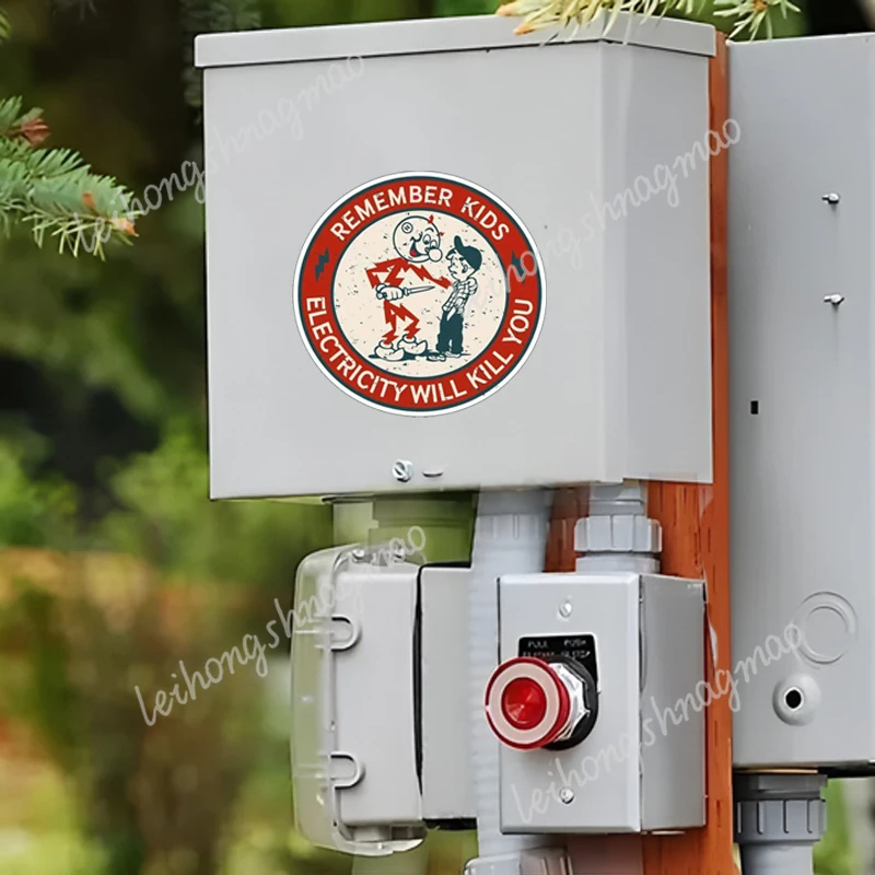 whl # 3 قطع من ملصقات التحذيرية للتوعية بالصدمات الكهربائية ستقتلك ملصقات علامات التحذير اللطيفة والمثيرة للاهتمام