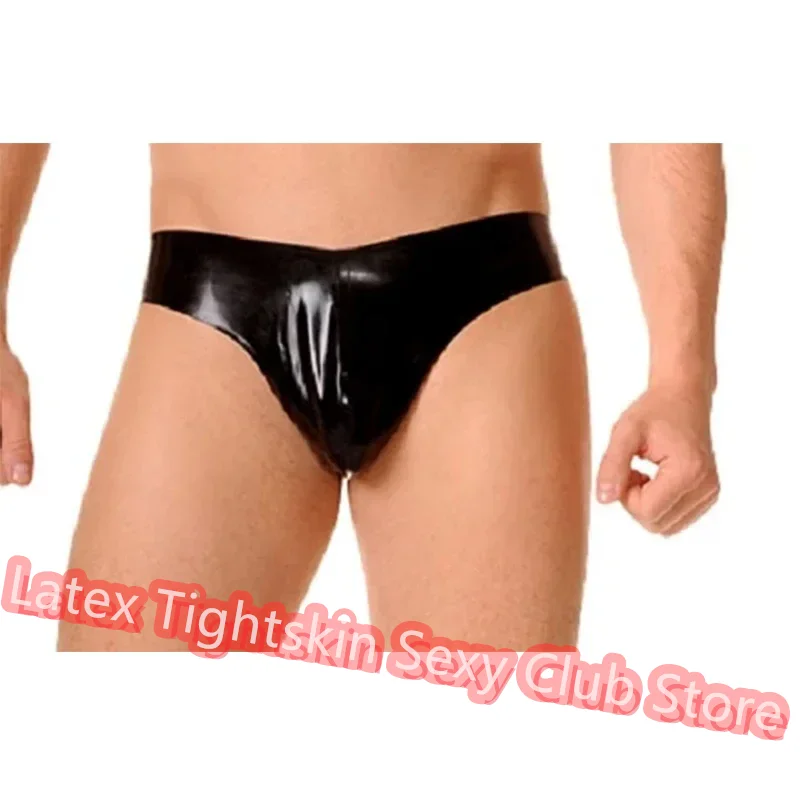Men Latex Briefs Sexy Fetish Shorts Handmade Underwear Club Wear for Men Cosplay Costumes