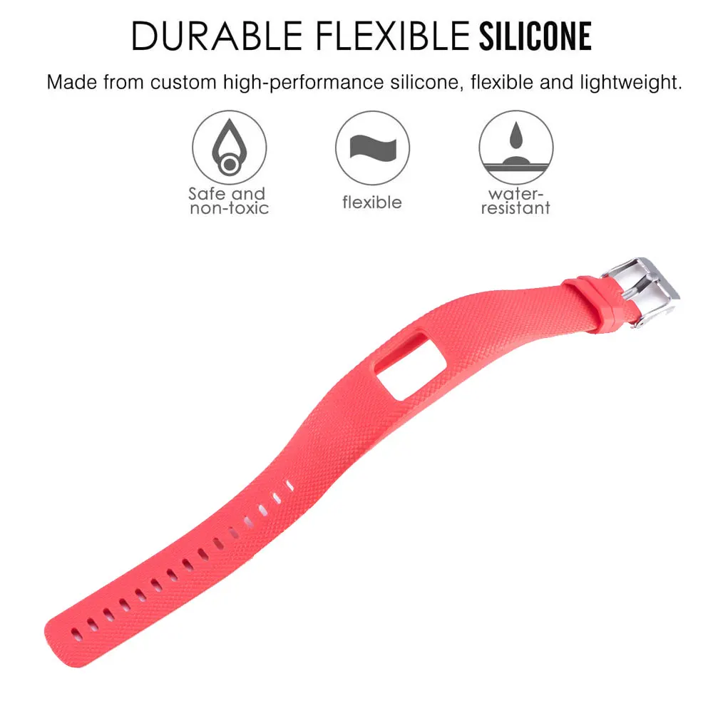 Bracelet de rechange en silicone souple pour Garmin Vivofit, 4 fermoirs, accessoire de montre intelligente
