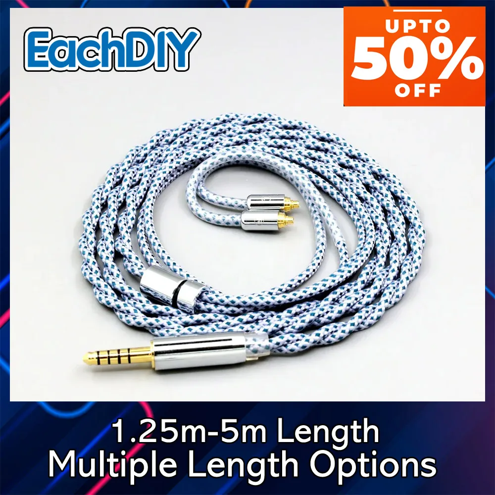 OCC التدريع سماعة كابل ل AKG N5005 N30 N40 MMCX 99% الفضة النقية مزيج الجرافين 8635