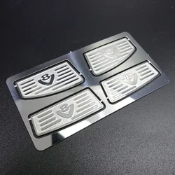 Metal V8 LOGO Foot Pedal Etched Sheet Decorate for 1/14 Tamiya RC Truck Trailer Tipper Scania R620 R470 56323 Car DIY Parts