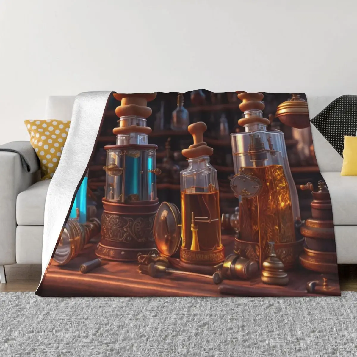 

Alchemist laboratory Throw Blanket for babies Picnic funny gift Blankets