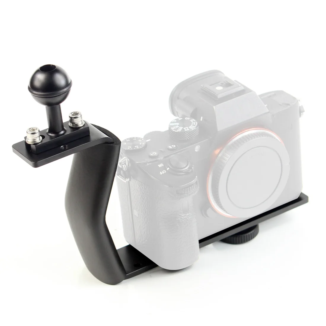 Tauchhalterung aus Aluminiumlegierung, Z-Typ, Einzelgriff mit Basisadapter für Gopro Unterwasserkamera, Fotogehäuse, Taschenlampe – Detail 13