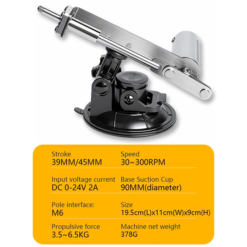 Atuador Linear Telescópico Mini de 39mm/45mm com Mecanismo Recíproco Pequeno Tipo Copo, Motor DC 3-24V com Velocidade Ajustável