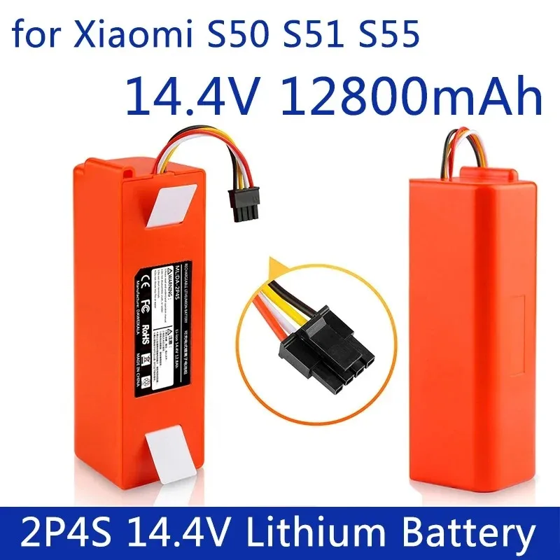 

100% NEW 12800mAh 14.4V li-ion Battery Vacuum Cleaner accessories for xiaomi mi robot Robotics cleaner roborock S50 S51 T4 T7 T6