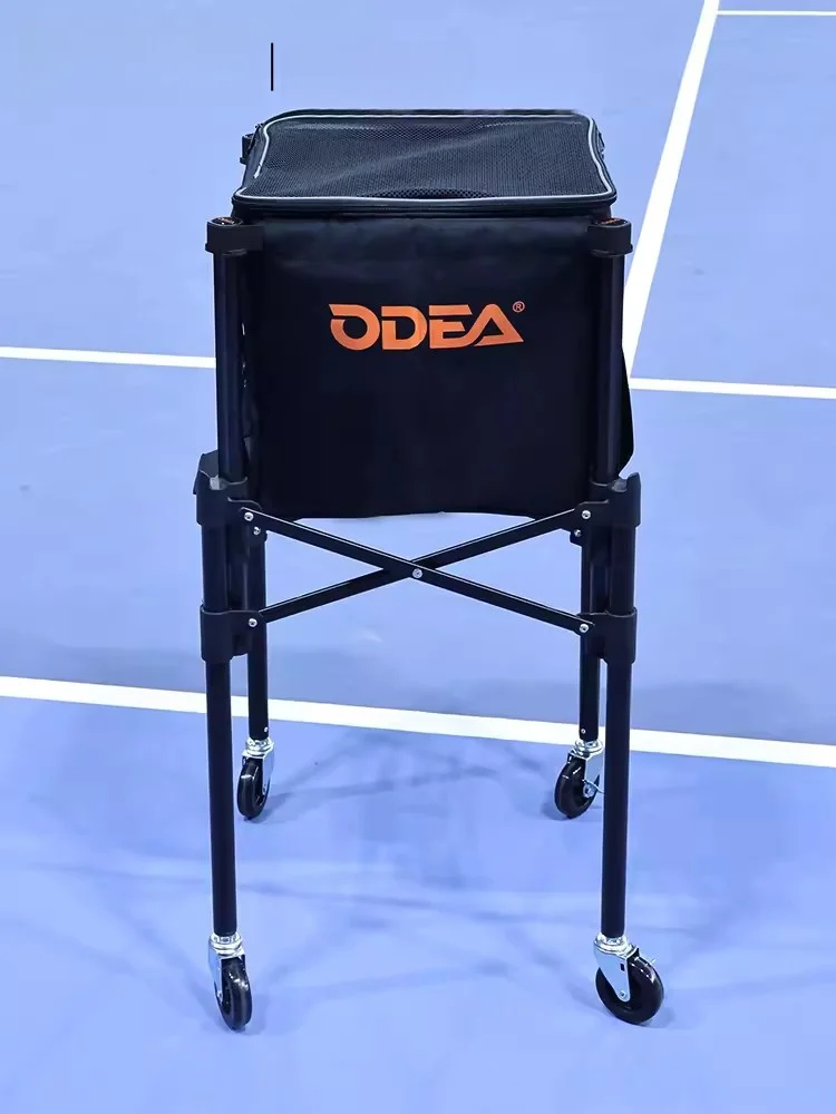 

Odear Portable Tennis Frame Car Large Capaci Ball Piing Basket Tennis Car for Sports Fitn And Fans Accories