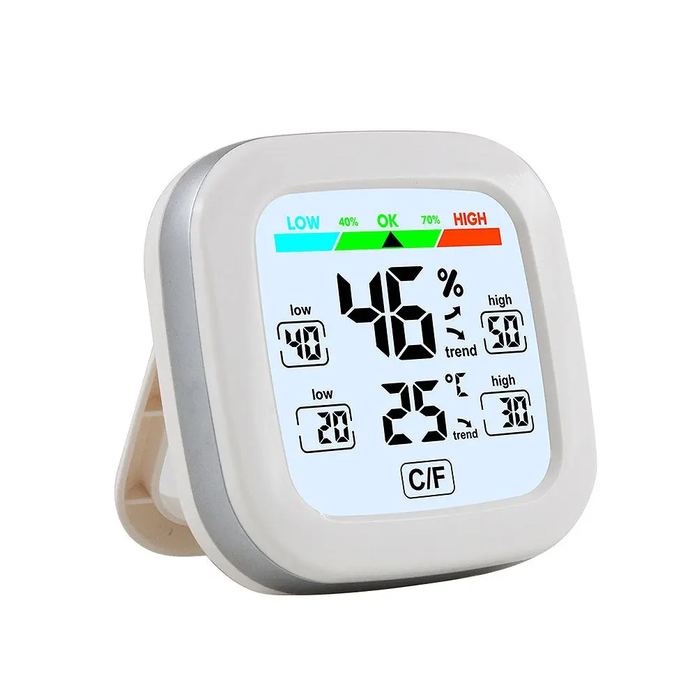 

Digital Hygrometer Thermometer Indoor Temperature Humidity Meter Sensor 24H Data Record LCD Display Magnetic Adsorption