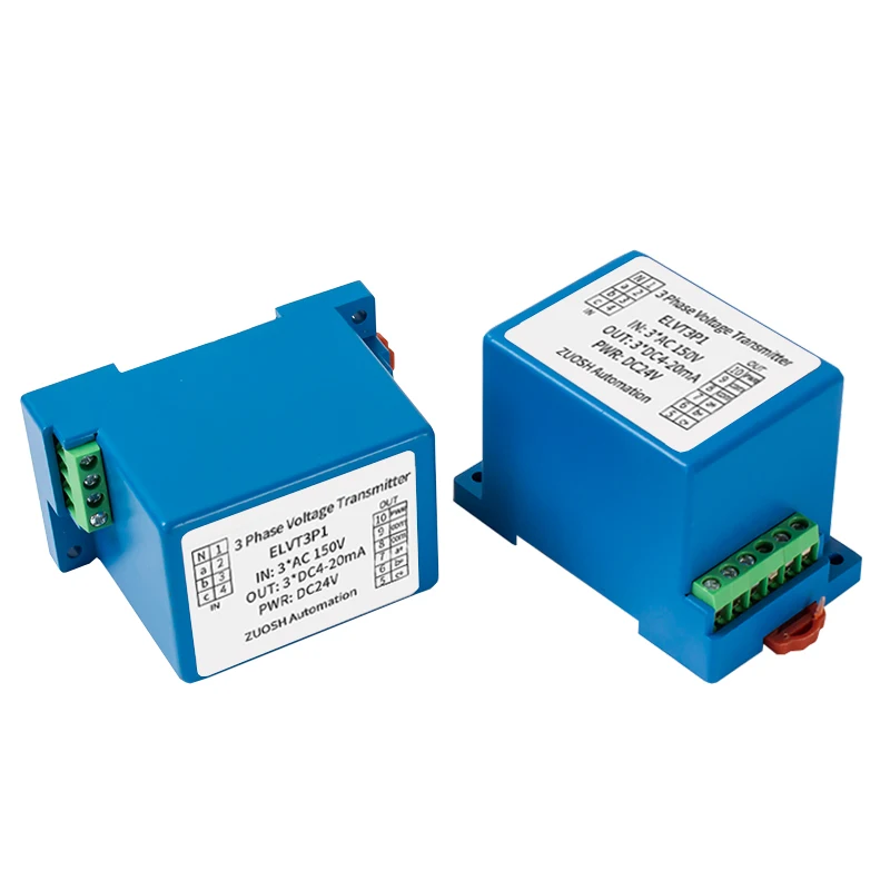 

Three Phase DC Voltage Transmitter DC24V AC220V Power Supply 4-20mA 0-5V 10V RS485 Output 3P4W 35mm Din Rail DC Voltage Sensor